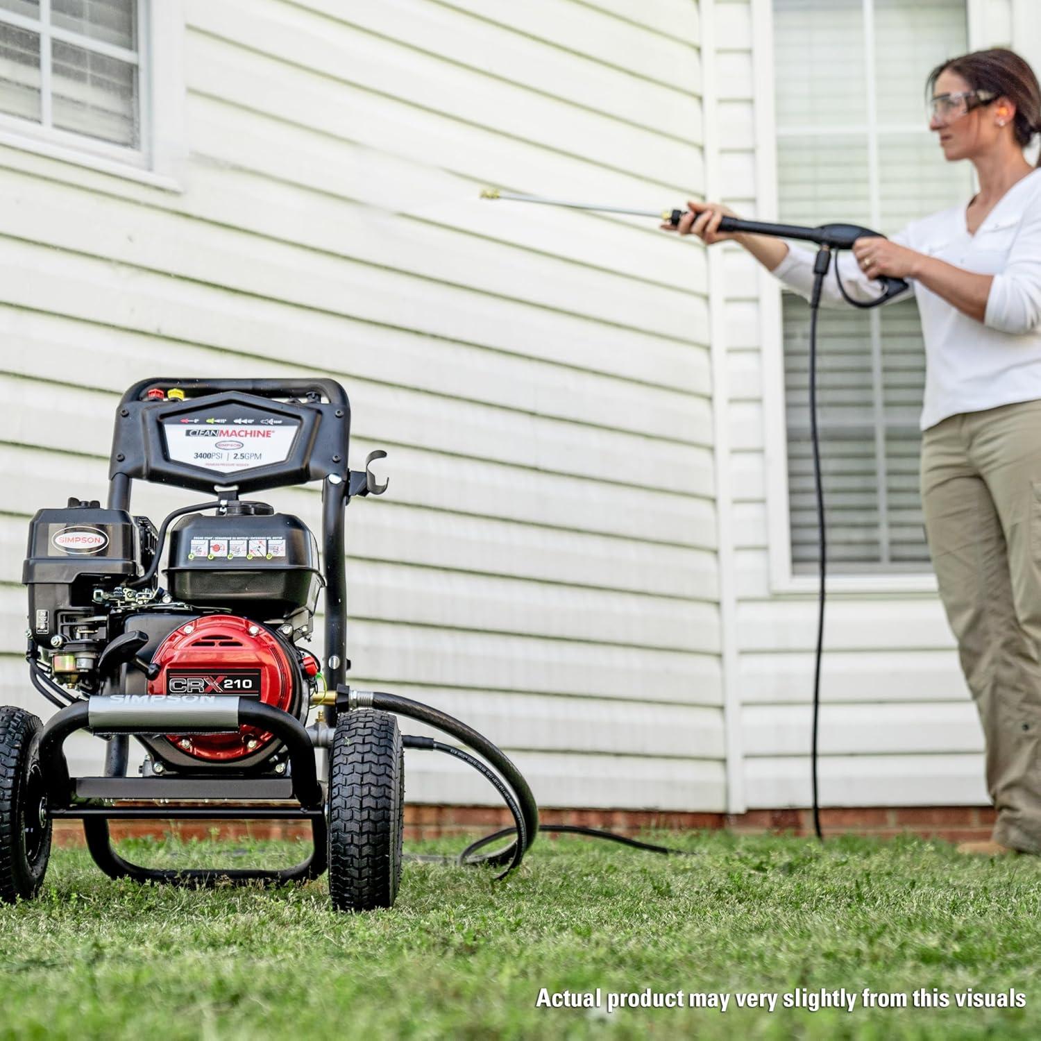 3400 Psi at 2.5 GPM with OEM Technologies™ Axial Cam Pump Cold Water Gas Pressure Washer