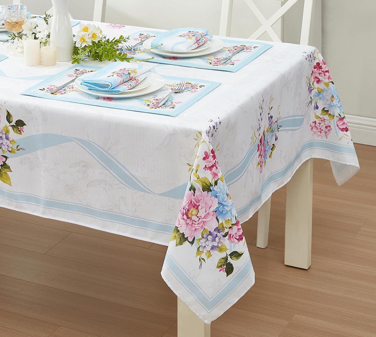 Rose Cottage Engineered Napkins, Set of 8 - Multicolor - 17x17 - Elrene Home Fashions