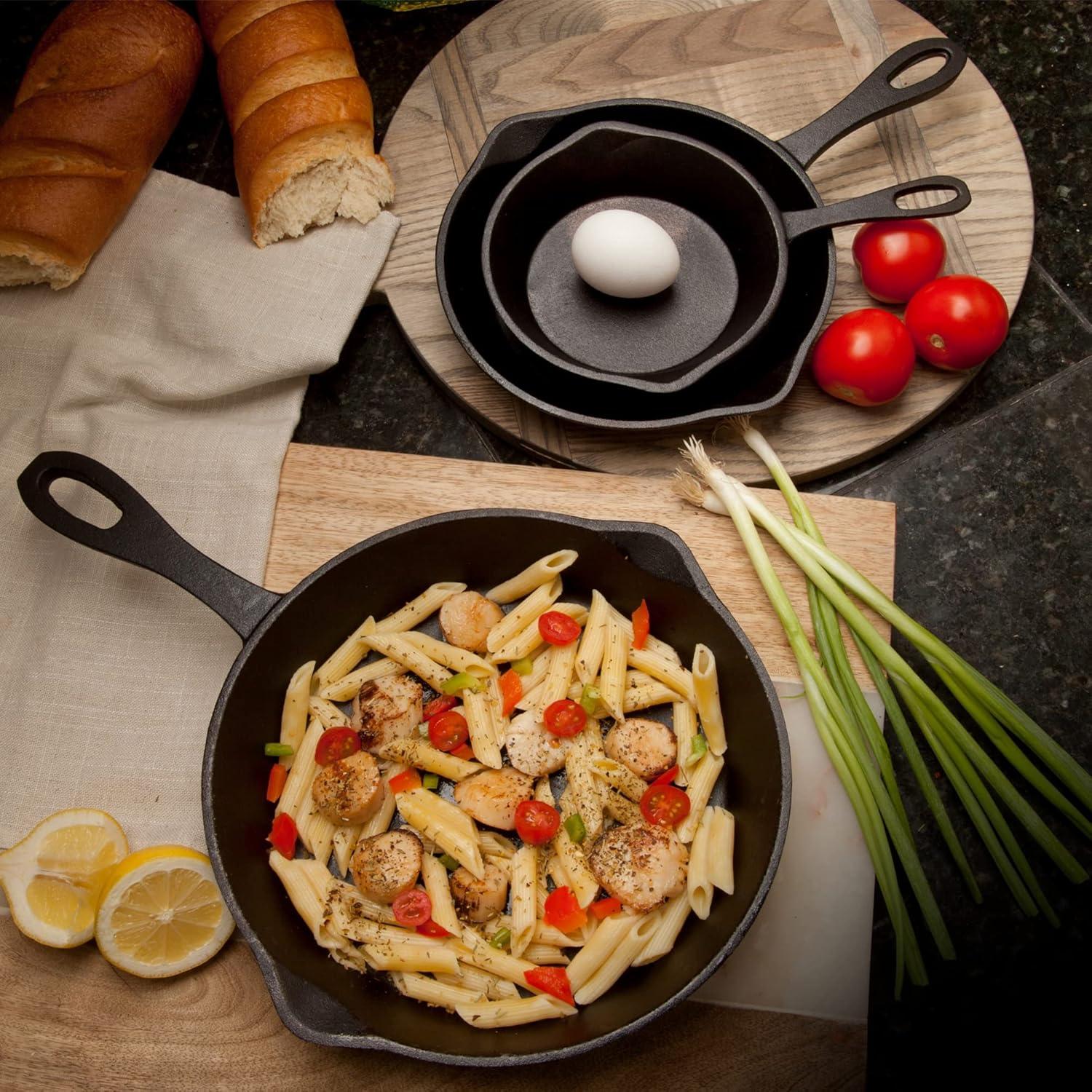 Bayou Classic Bayou Classic Seasoned Cast Iron Non-Stick Skillet Set