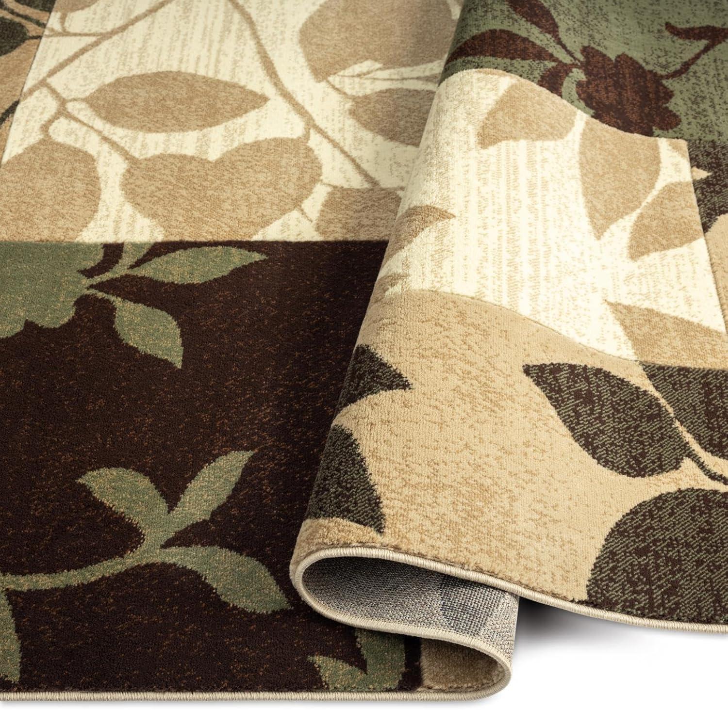 Home Dynamix Slade Contemporary Abstract Area Rug, Brown/Green, 7'10"x10'6"