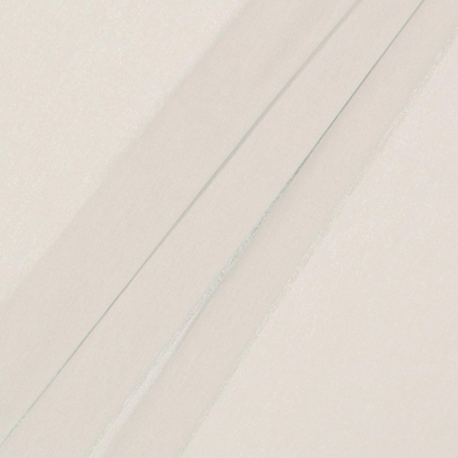 Mercantile Drop Cloth Light Filtering Ring Top Tab Farmhouse Curtain Panel with Valance Off White 63 Inches