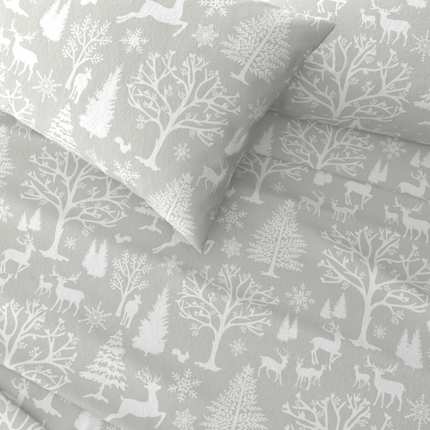 100% Turkish Cotton Holiday Printed Flannel Sheet Set