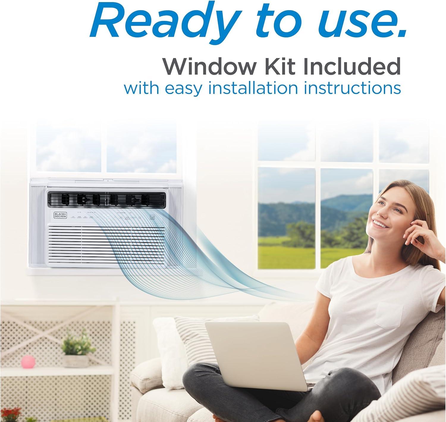 BLACK+DECKER BD10NWES 10,000 BTU Inverter Window Air Conditioner, White