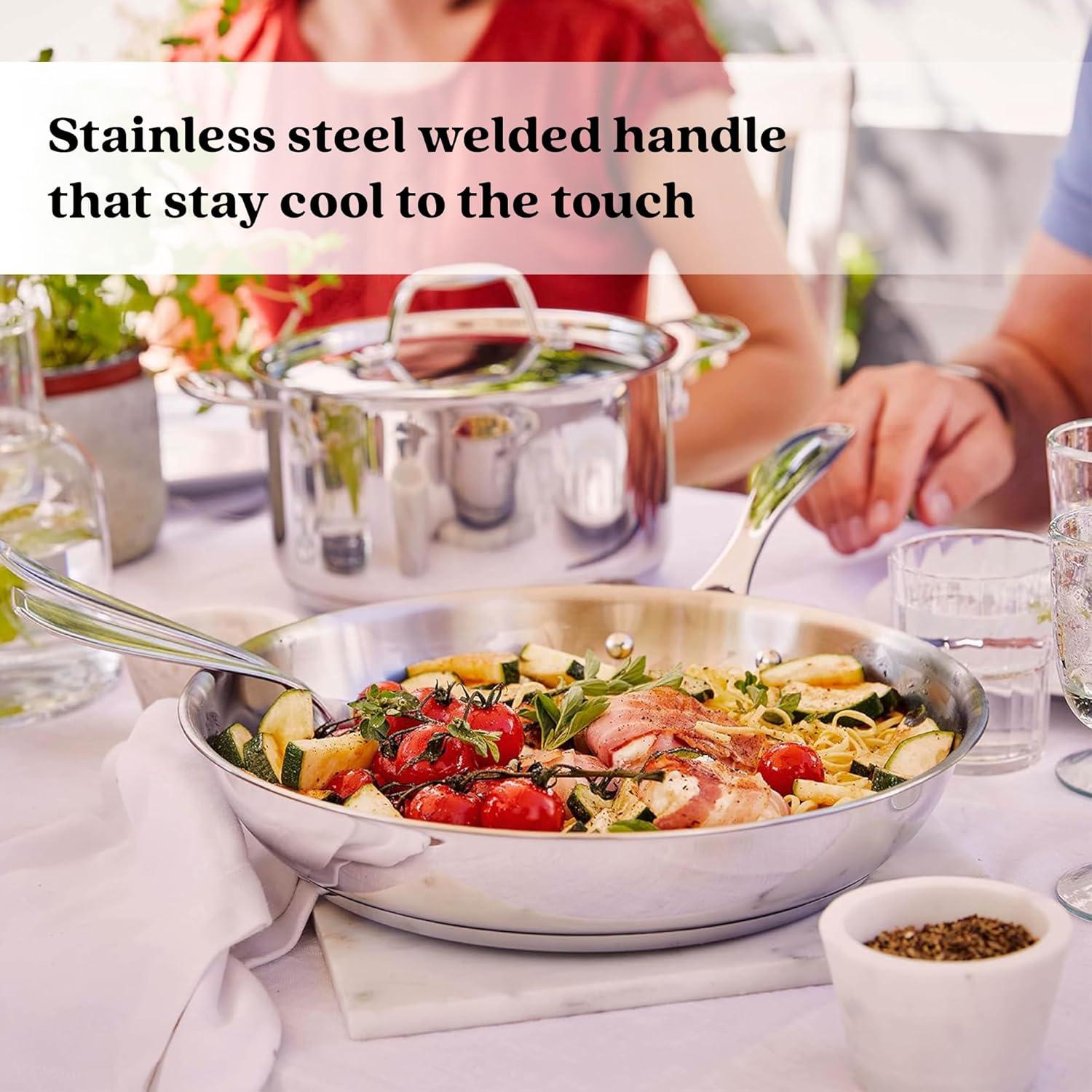 Alva Alva Chef Premium Stainless Steel Tri-Ply Frying Pan