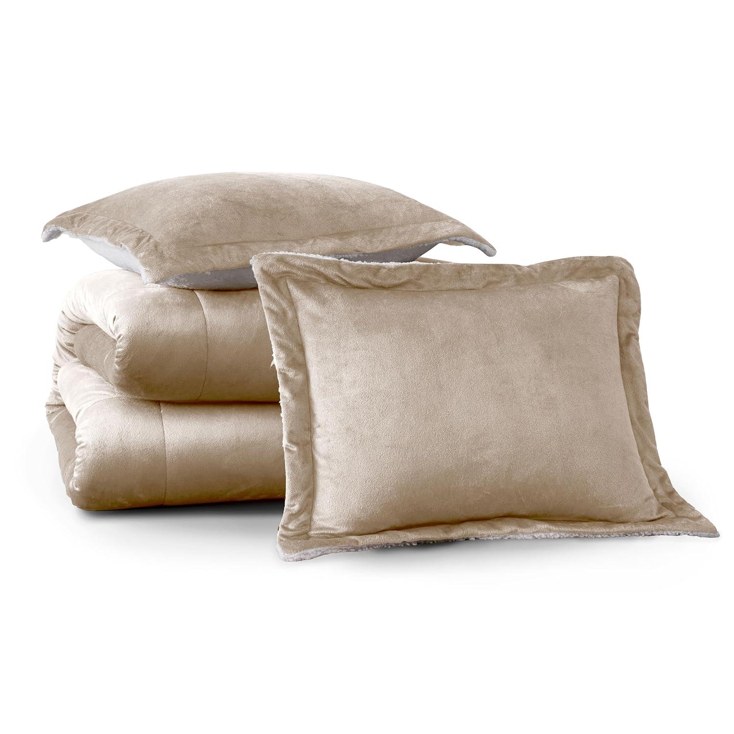 Ultra Plush Reversible Micro-Mink and Sherpa 3-Piece Comforter Set