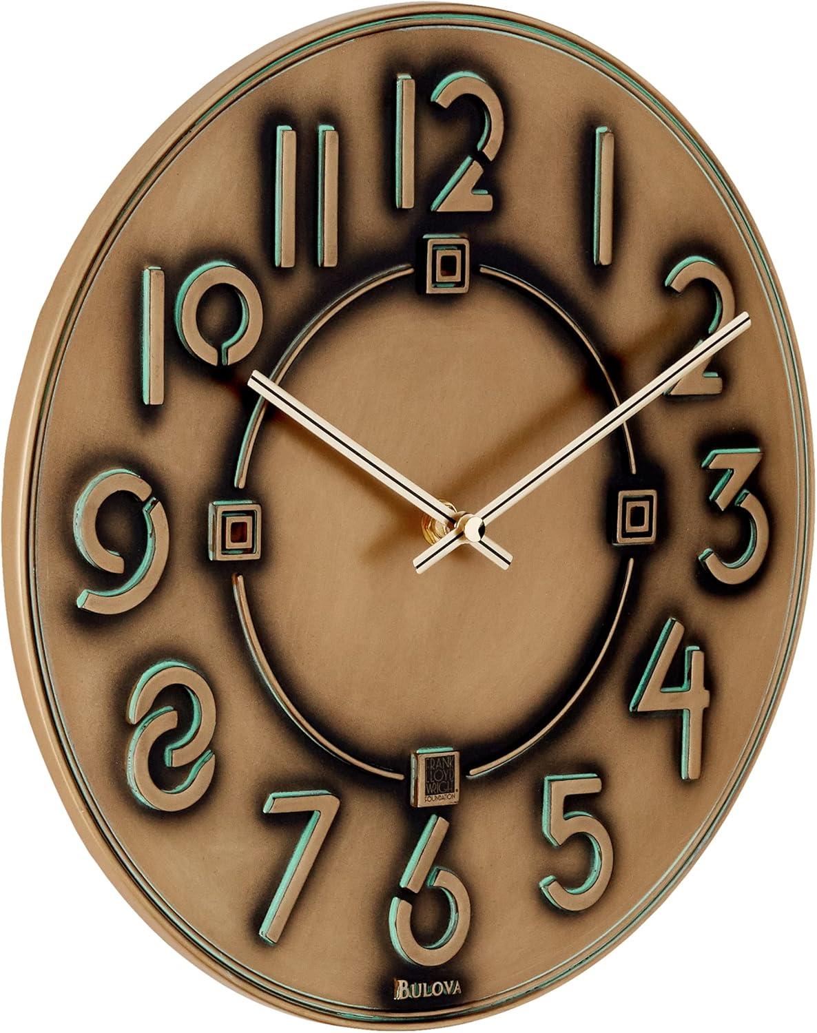 Bulova Exhibition Typeface 12-in. Wall Clock