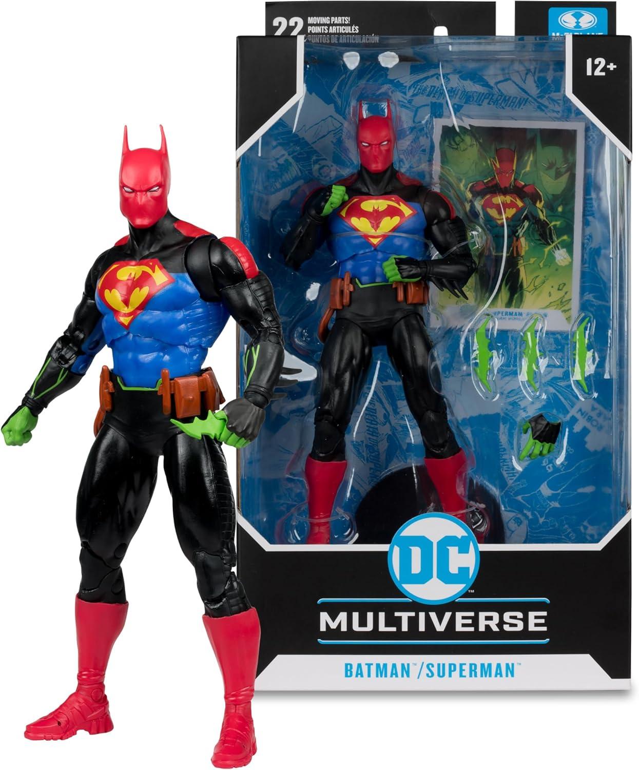 DC Multiverse - World's Finest - 7" Batman / Superman Fusion Action Figure, McFarlane Toys, Gifts