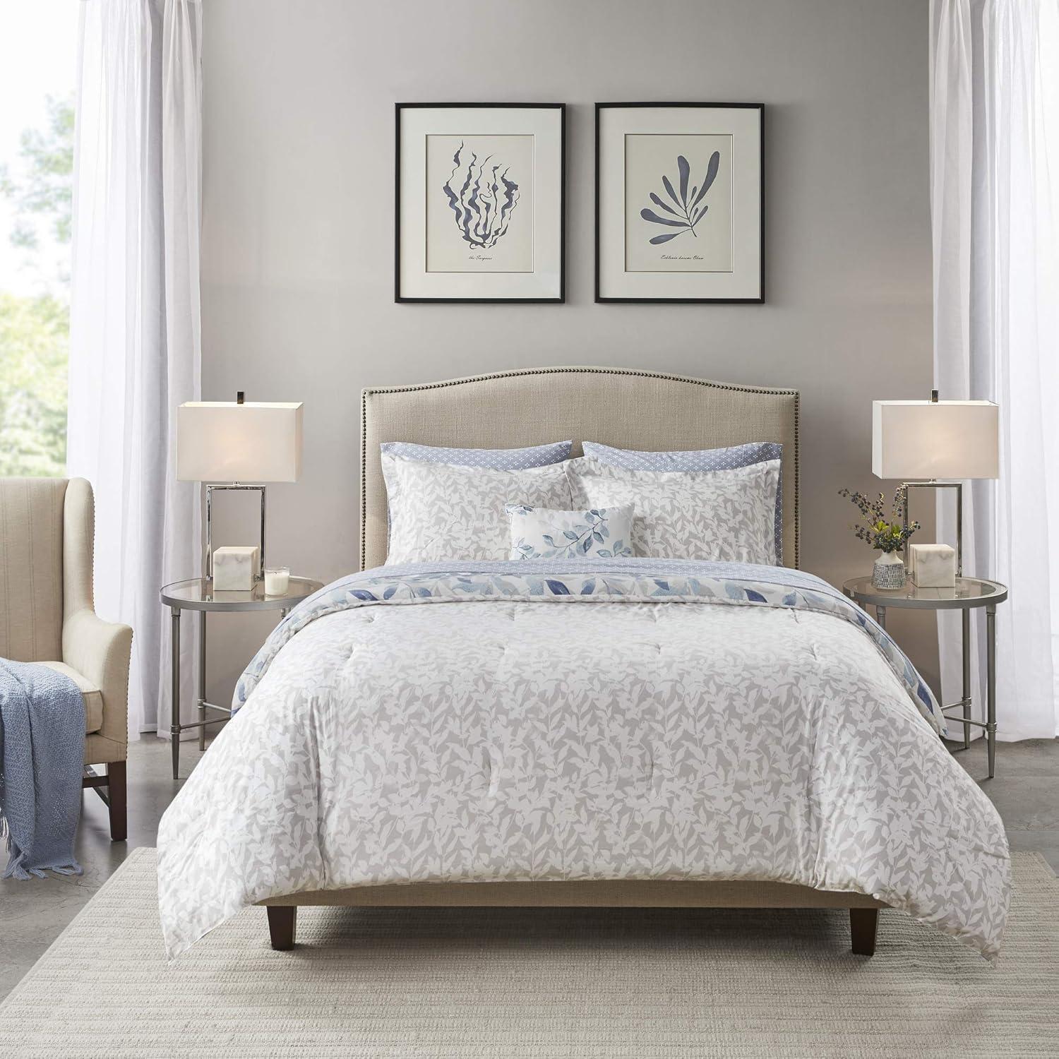 Madison Park Essentials Sofia Microfiber Reversible Comforter Set with Bed Sheets