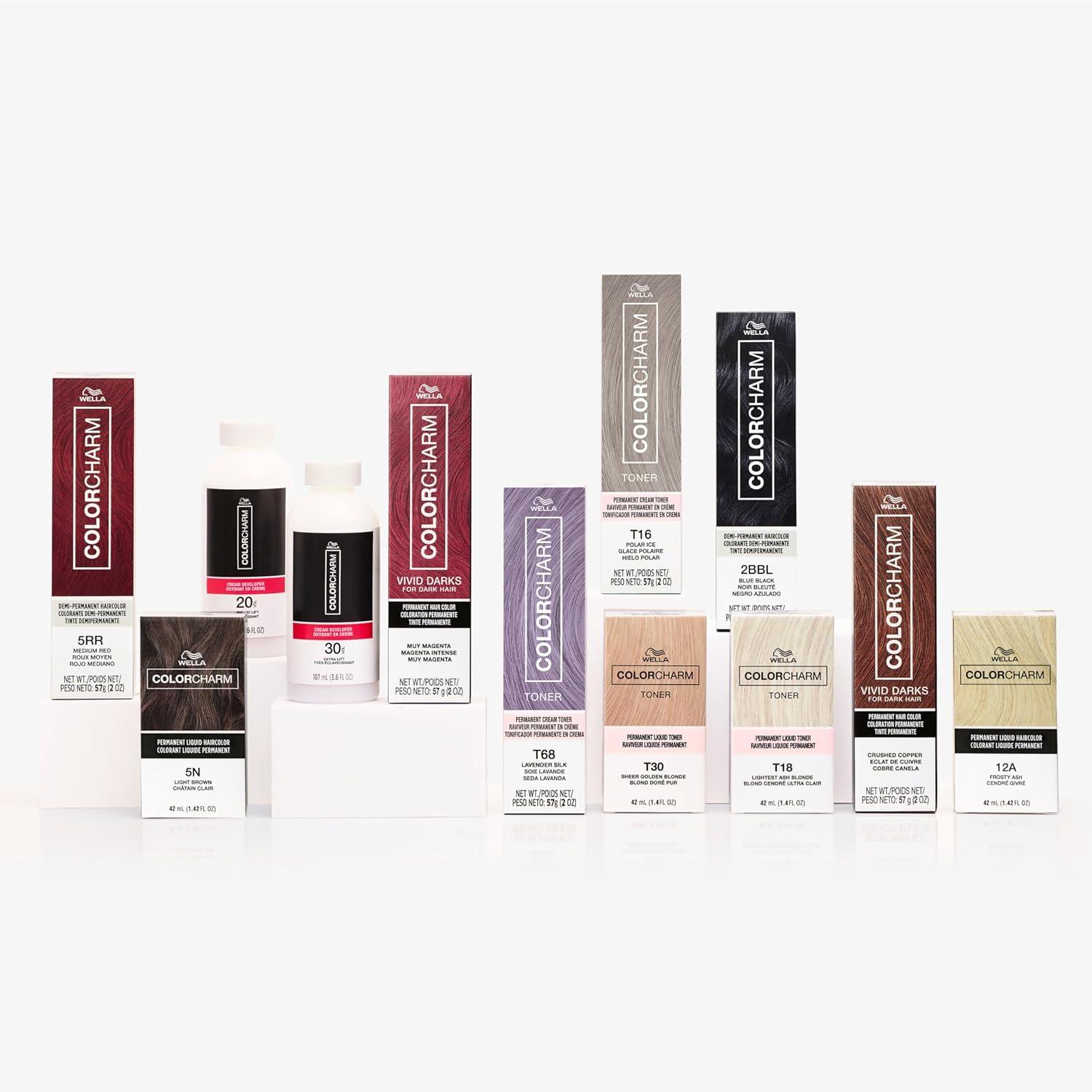 Wella Color Charm Gloss & Refresh Demi-Permanent Cream Hair Color - 5N - Lightest Neutral Brown