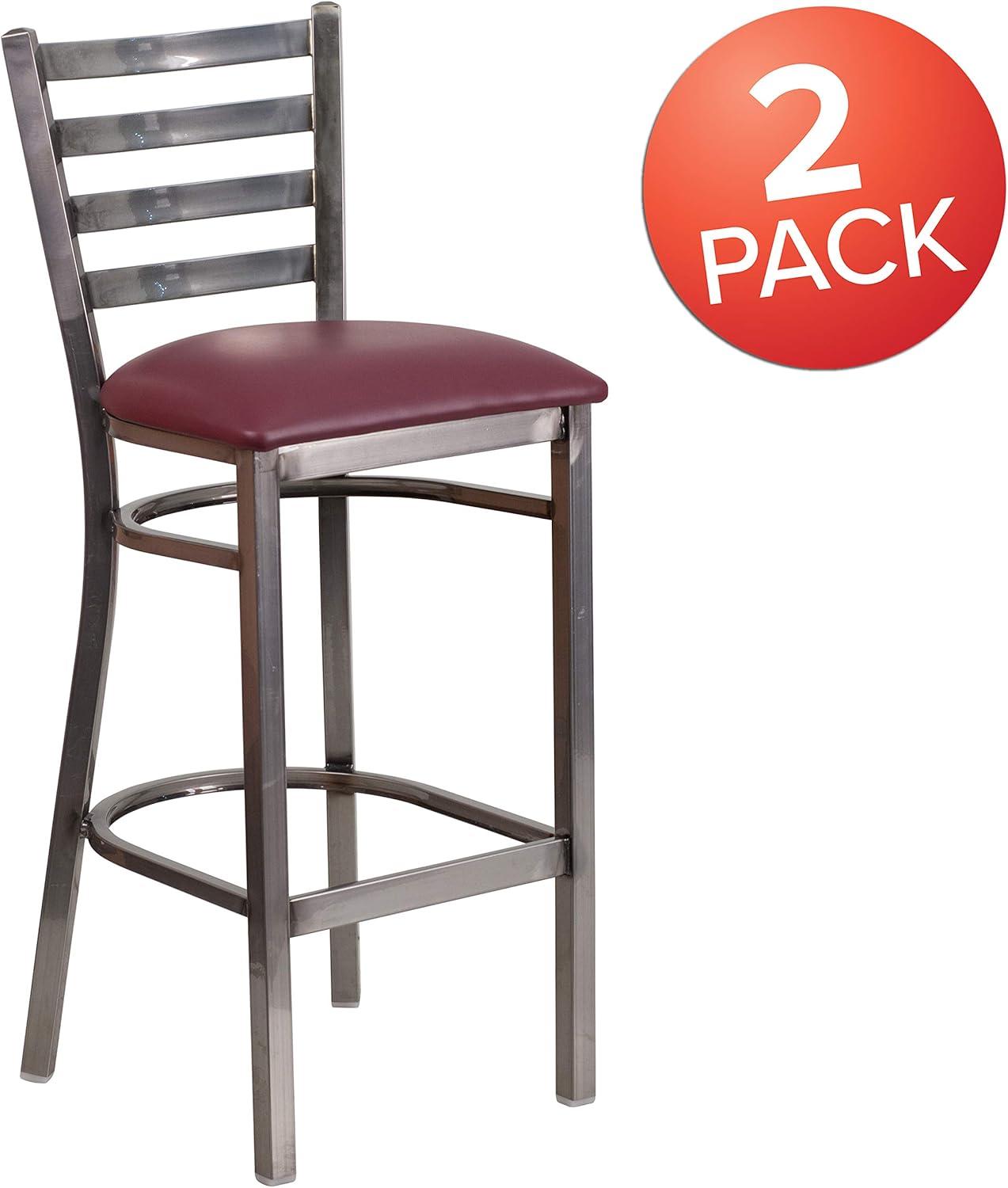 Flash Furniture Brixton Hercules Series Ladder Back Metal Restaurant Barstools