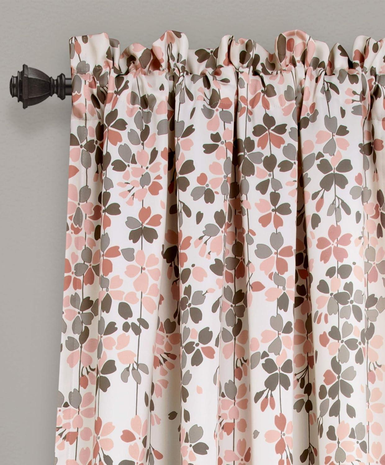 Lush Decor Weeping Flowers Floral Room Darkening Thermal Rod Pocket Curtain Panels (Set of 2)