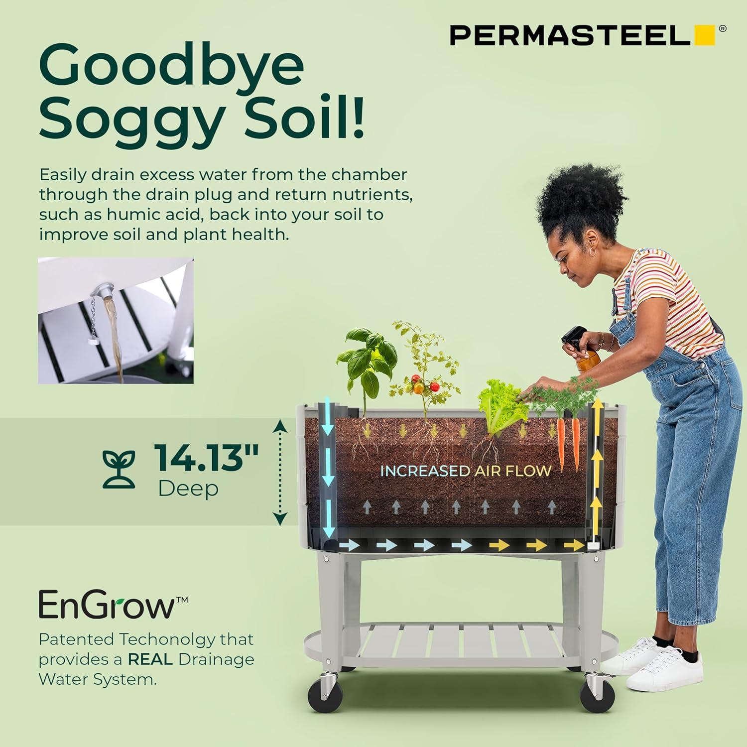 Permasteel Elevated Garden Bed with EnGrow TrueSoil Technology