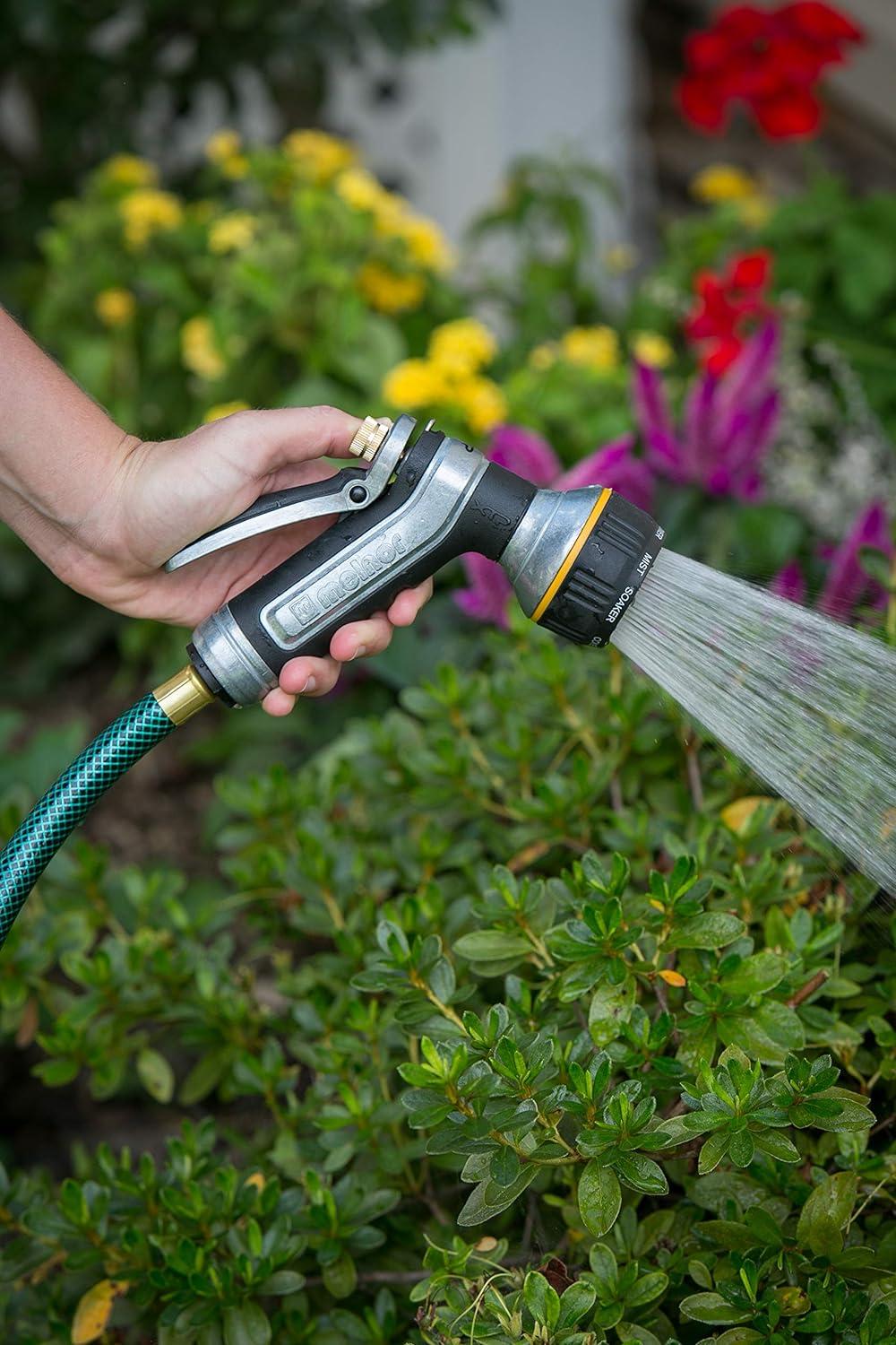 Heavy-Duty Metal Multi-Pattern Garden Hose Nozzle