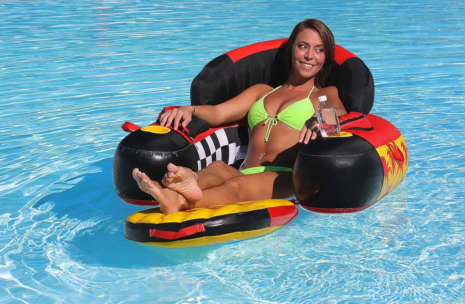 Sportsstuff Siesta Pool Lounge, Heavy-Gauge PVC Bladder and Nylon Cover