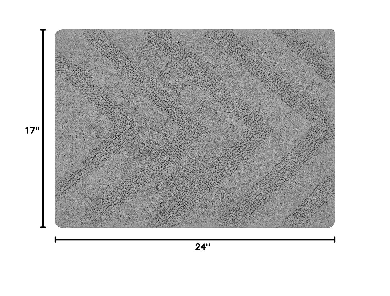 Better Trends Kus Corrigan 100% Cotton Machine Washable Anti-Skid Bathroom Rug