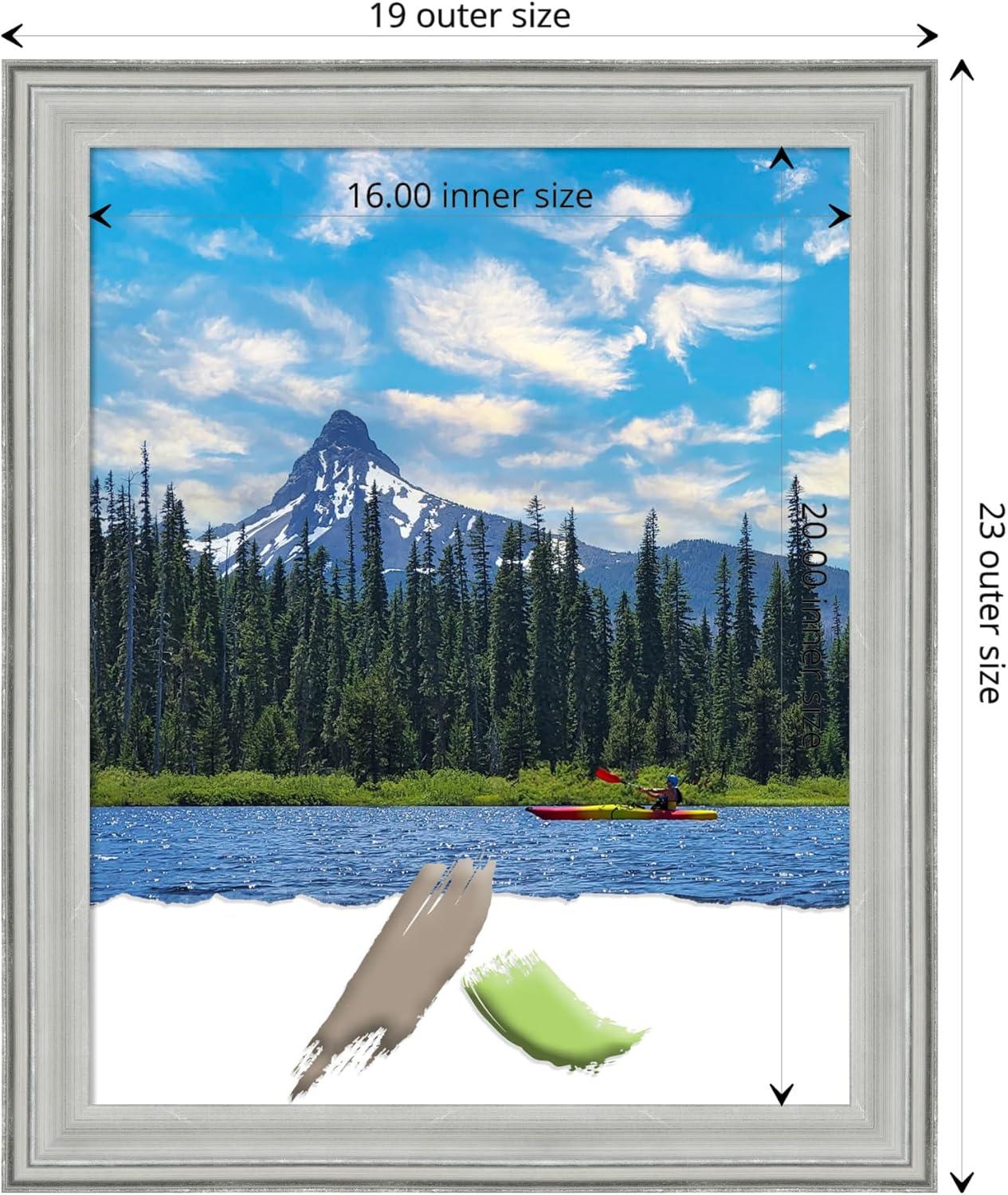 Amanti Art Bel Volto Silver Wood Picture Frame Opening Size 16x20 in.