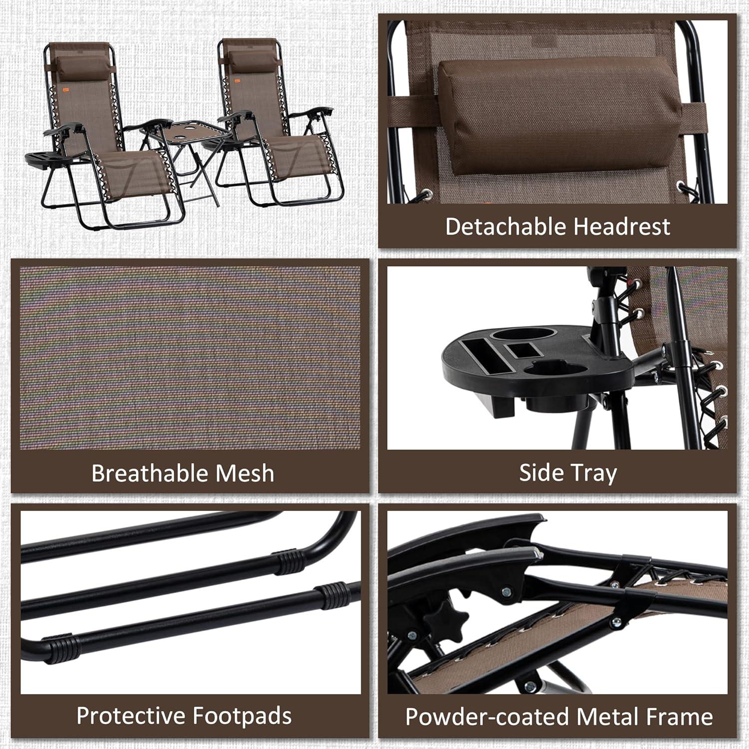 Outsunny Folding Recliner Chair