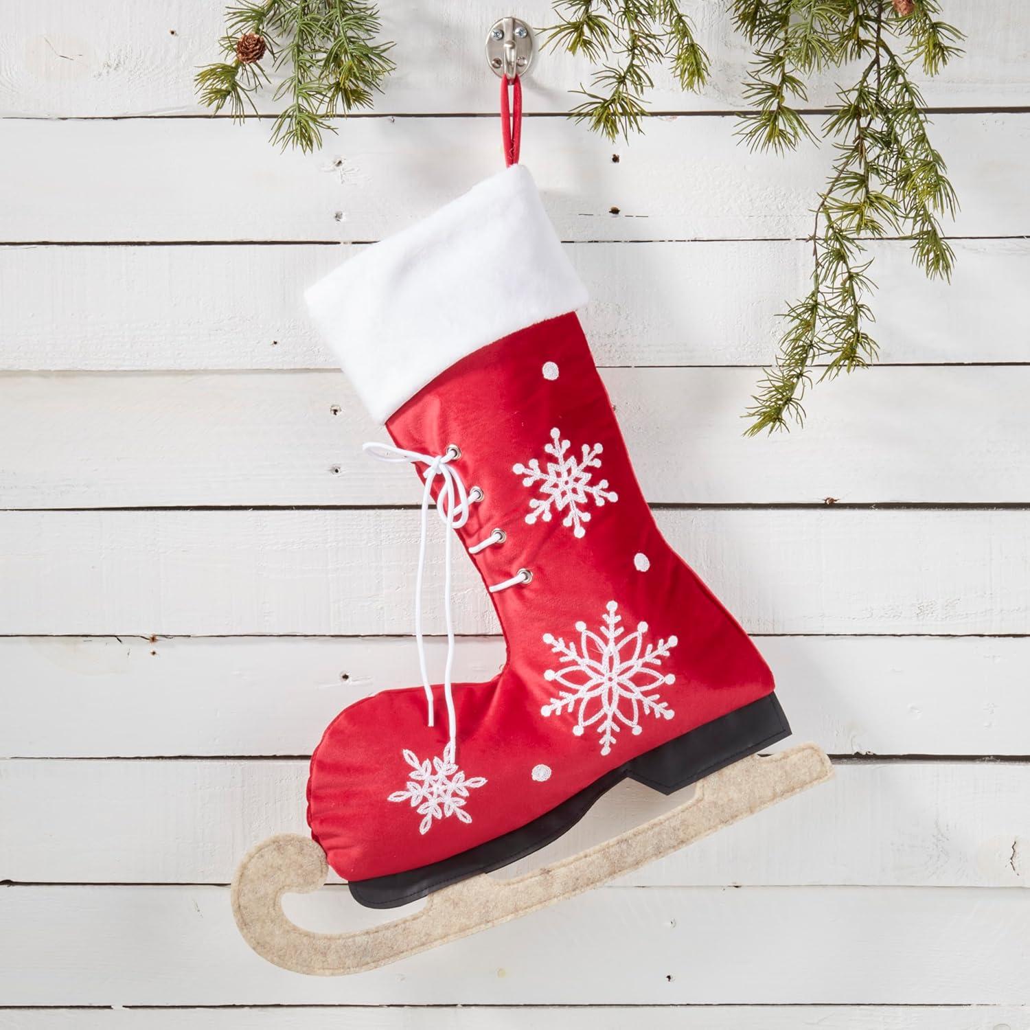 Wintry Charm Ice Skate Stocking