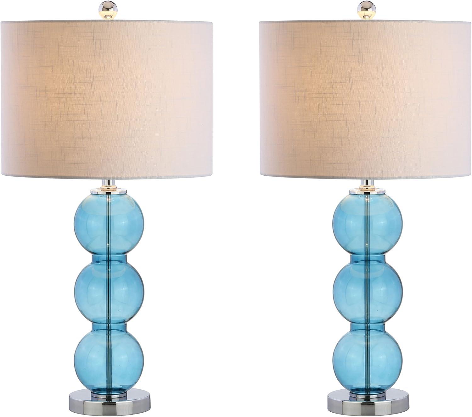 Jonathan Y Lighting Jyl1070 Bella 1 Light 27" Tall Led Buffet Table Lamp Set Of (2) - Blue