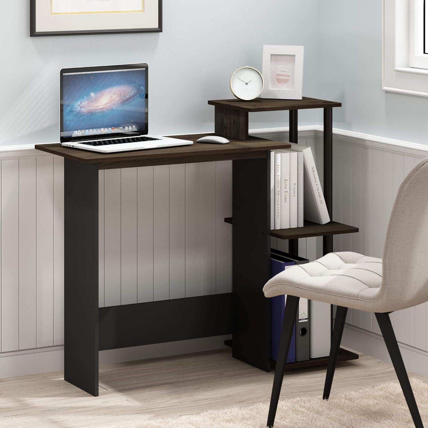 Furinno Efficient Home Laptop Notebook Computer Desk, Columbia Walnut/Brown, 11192CWN/BR