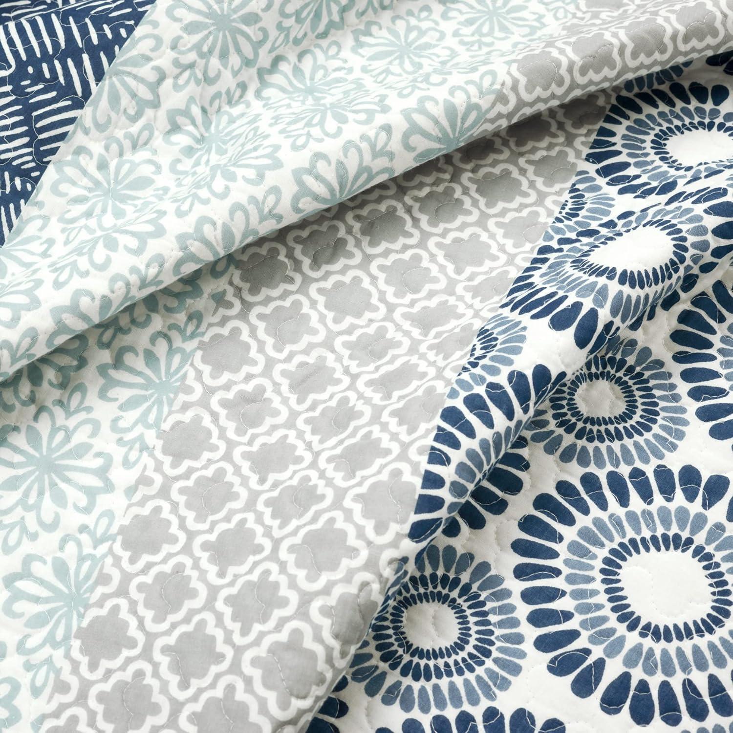 Lush Decor Bohemian 100% Cotton Reversible 3-Piece Quilt Set