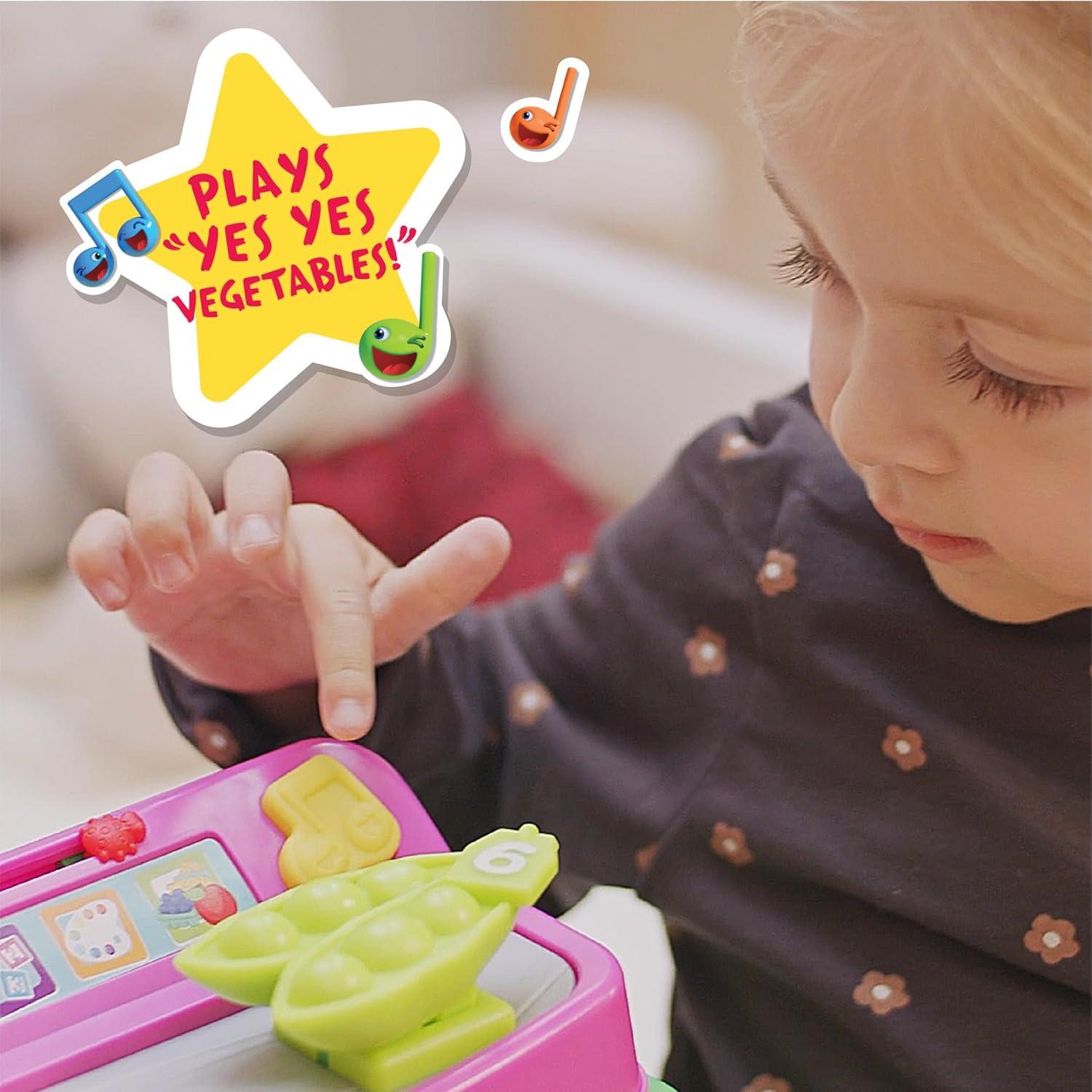 CoComelon Veggie Fun Learning Basket, Pretend Play Food, Preschool Learning and Education, 10-pieces, Music and Sounds, Kids Toys for Ages 18 month