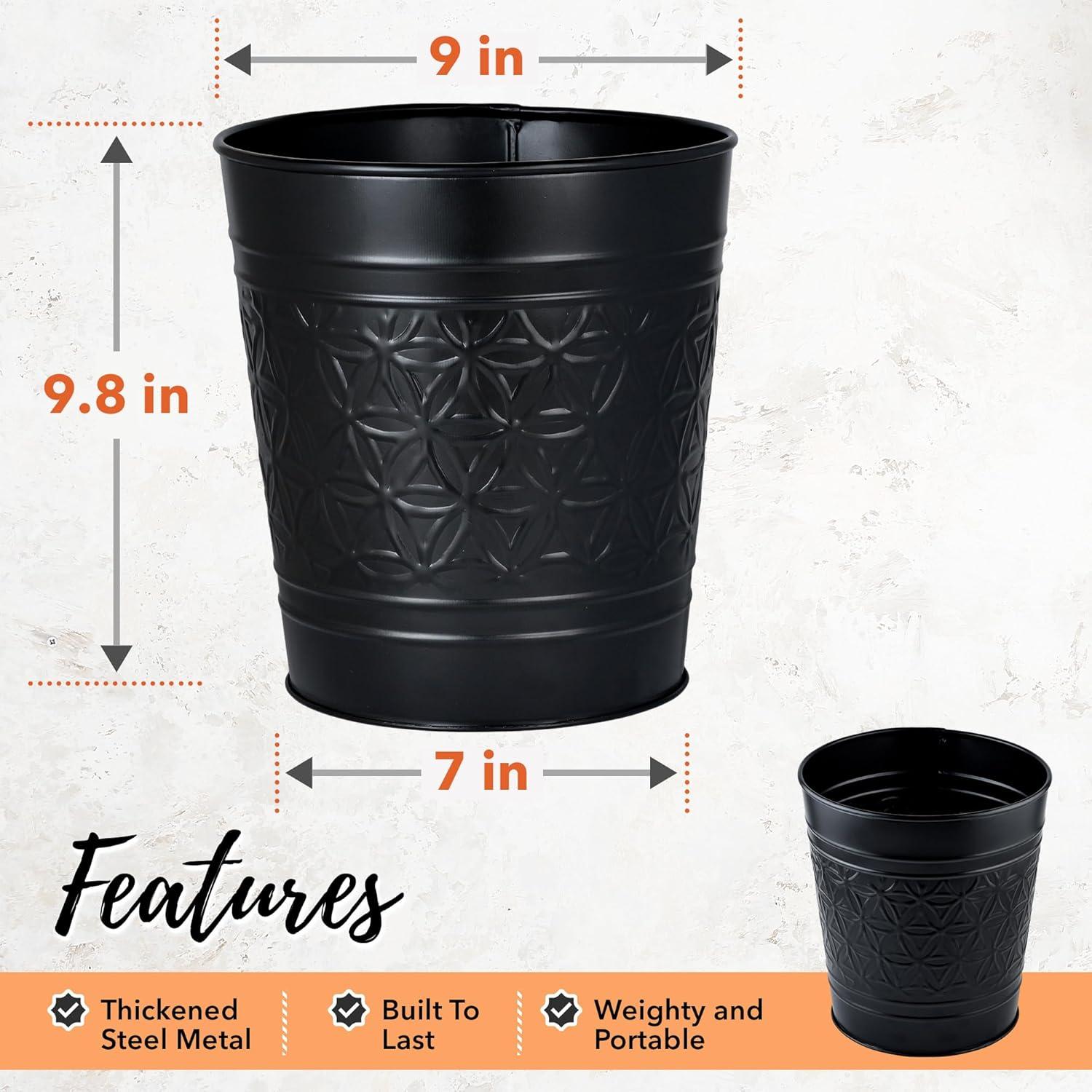 Alley Metal Open Waste Basket - 1.7 Gallons