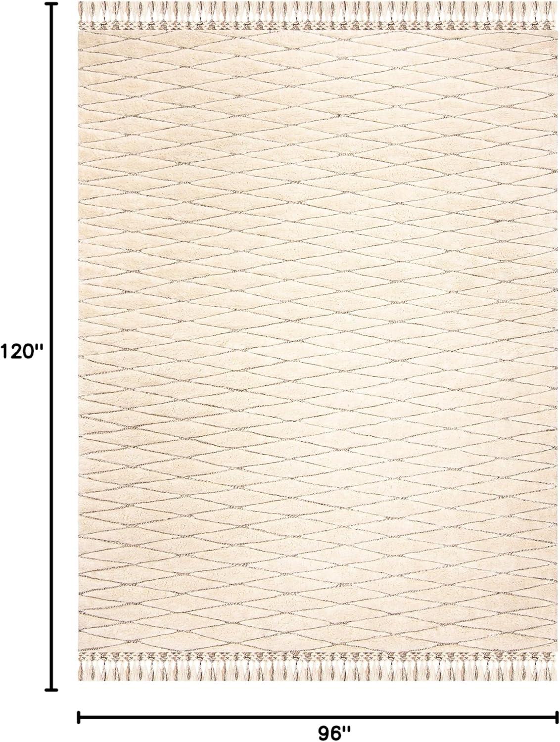 Casablanca CSB656 Hand Tufted Area Rug - Ivory/Brown - 8'x10' - Safavieh.