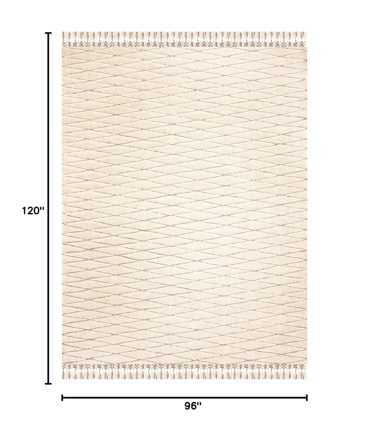 Casablanca CSB656 Hand Tufted Area Rug - Ivory/Brown - 8'x10' - Safavieh.