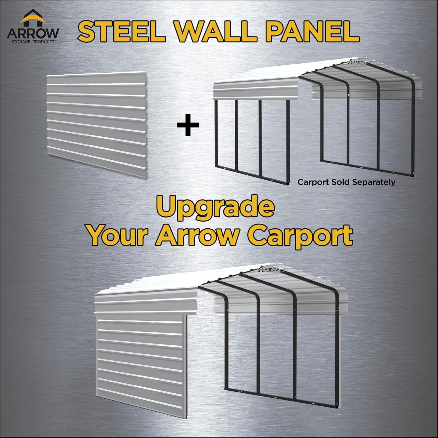 Arrow Single Wall Kit for Arrow Steel Carport Long