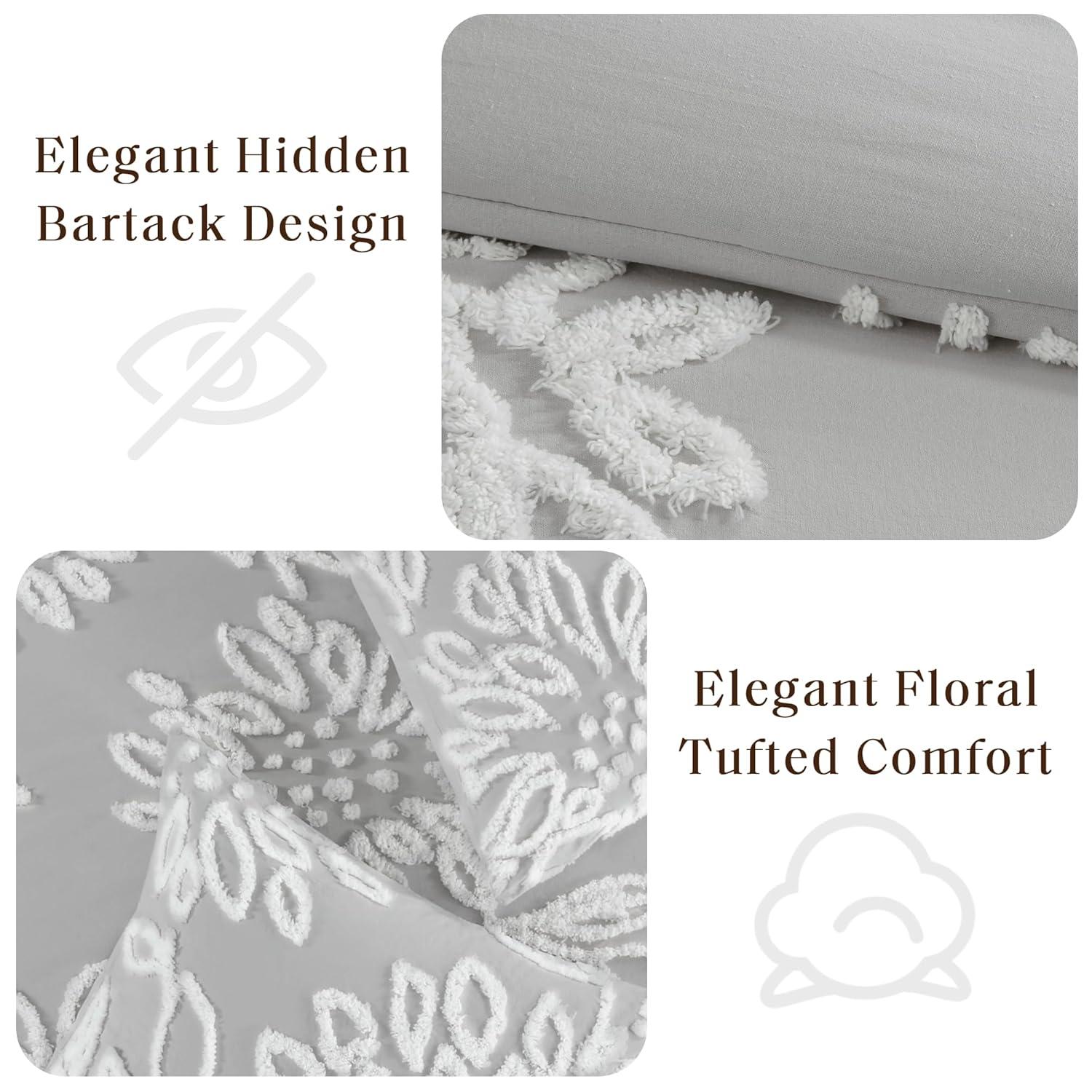 Kelly Clarkson Home Susie Tufted Cotton Chenille Floral Comforter Set & Reviews | Wayfair