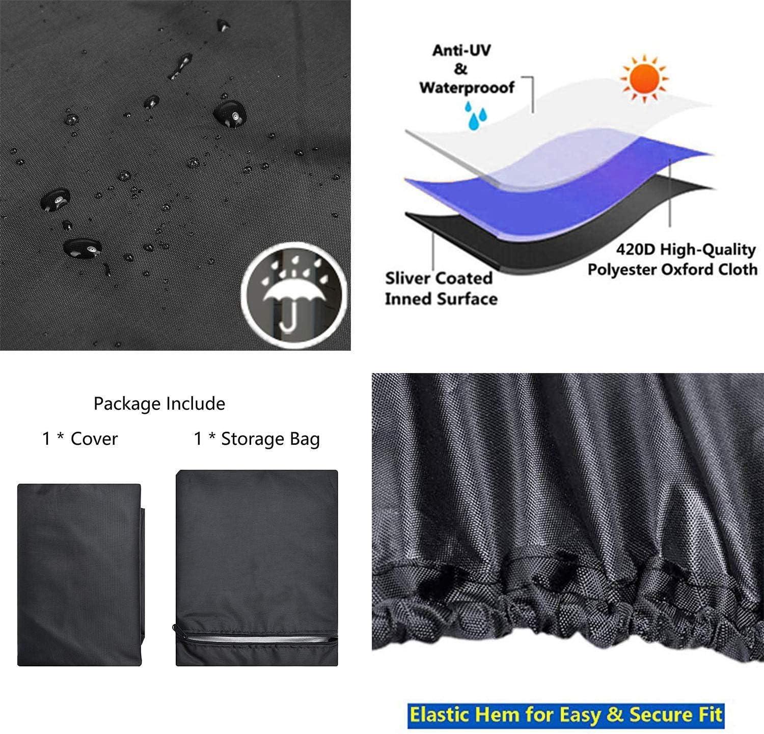 Riding Lawn Mower Cover, Waterproof Tractor Cover Fits Decks up to 54",Heavy Duty 420D Polyester Oxford, Durable, UV, Water Resistant Covers for Your Rider Garden Tractor Outdoor Lawn Mower Storage