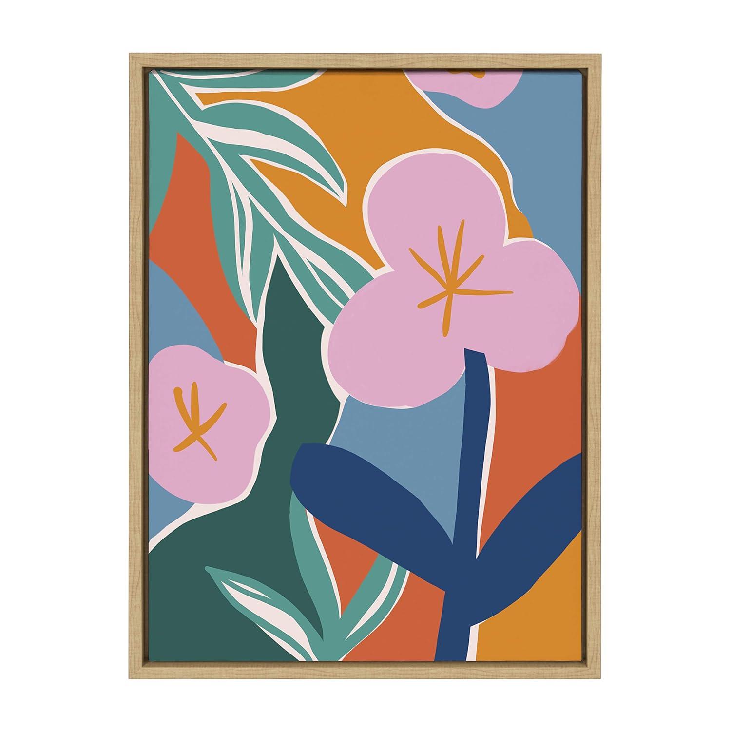 18" x 24" Sylvie Oaxaca Garden Framed Canvas by Kate Aurelia Holloway Natural - Kate & Laurel All Things Decor
