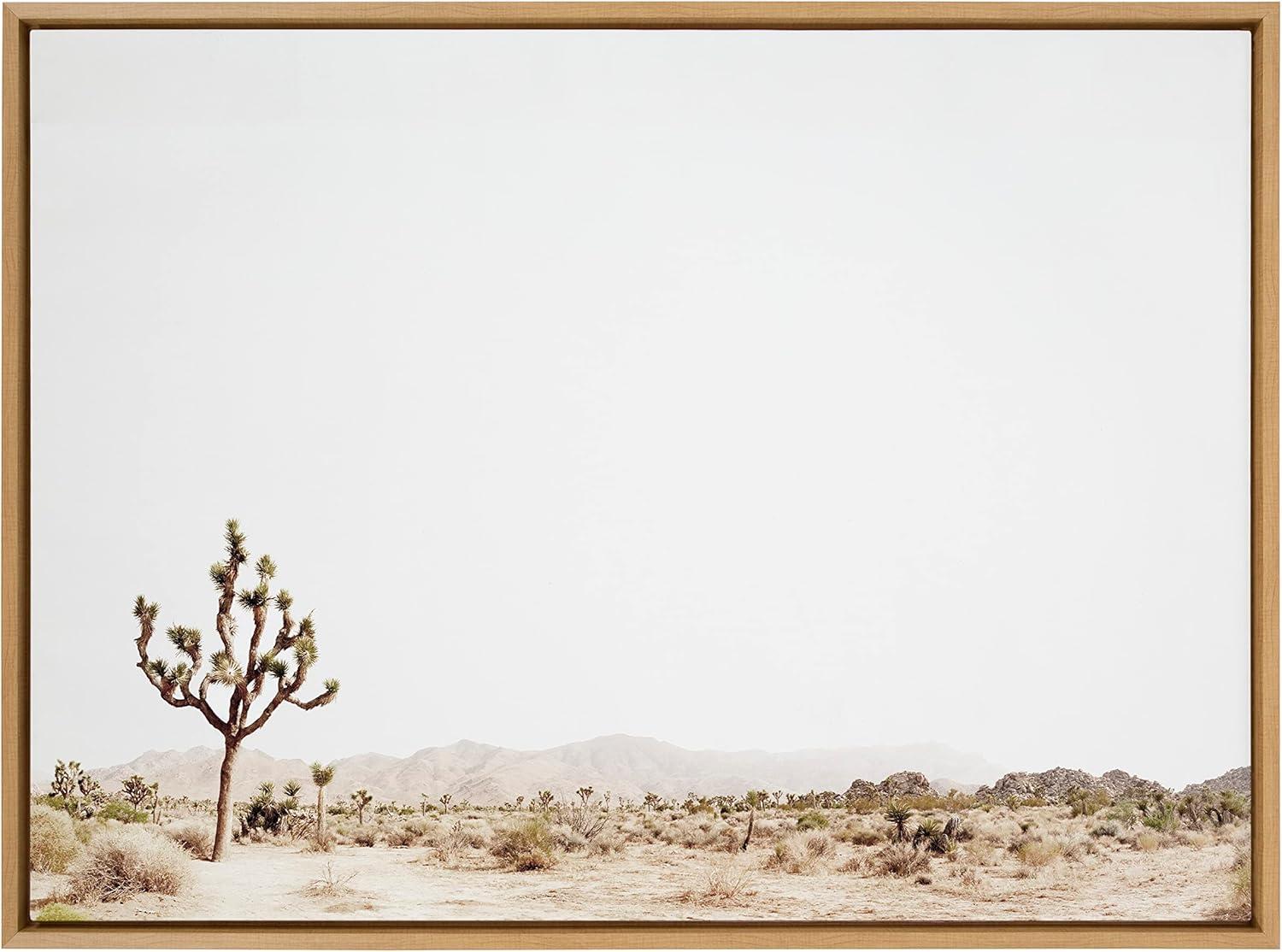 Kate and Laurel Sylvie Lone Joshua Tree Framed Canvas by Amy Peterson Art Studio