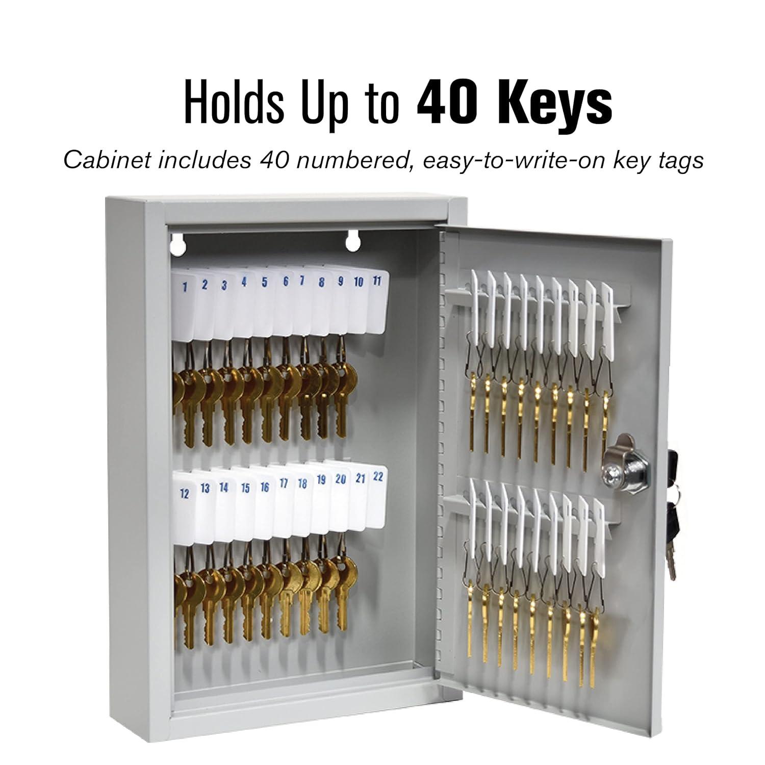40 Key Cabinet - Single Lock Welded 22 Gauge Steel Construction