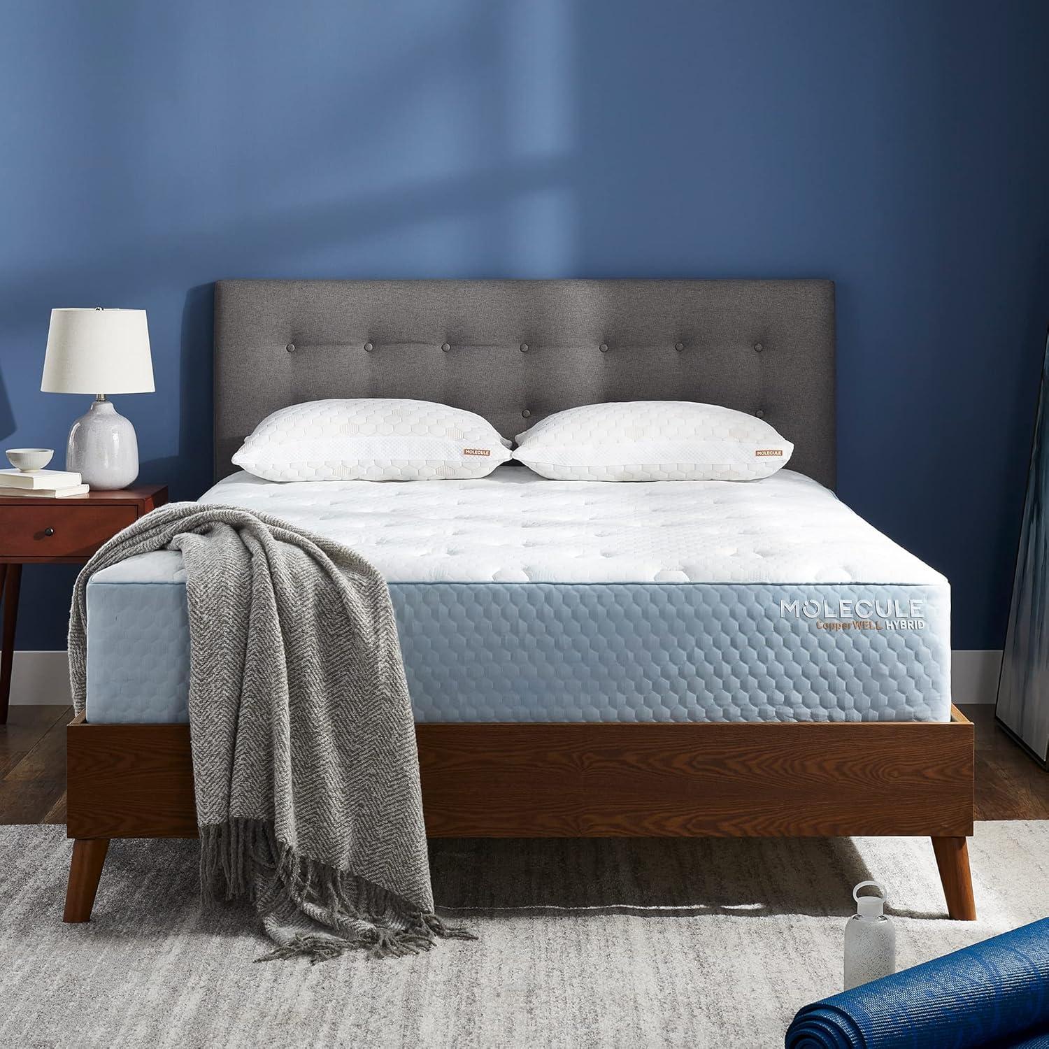 MOLECULE MOLECULE CopperWELL 13" Hybrid Cooling Gel Memory Foam and Encased Coil Medium Firm Mattress