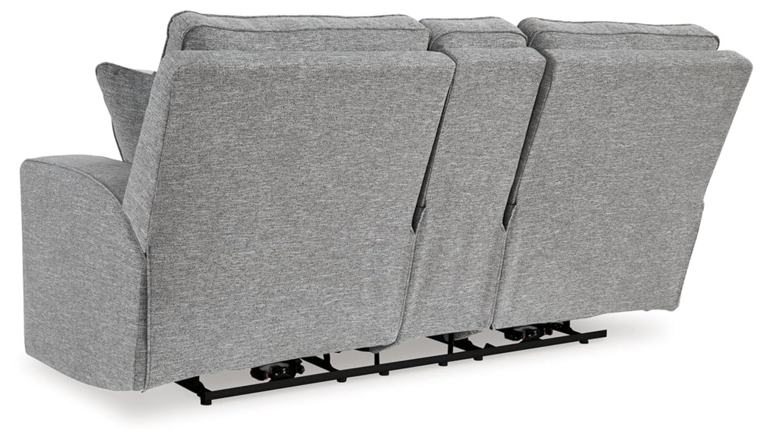 Signature Design by Ashley Biscoe Pewter Power Reclining Loveseat