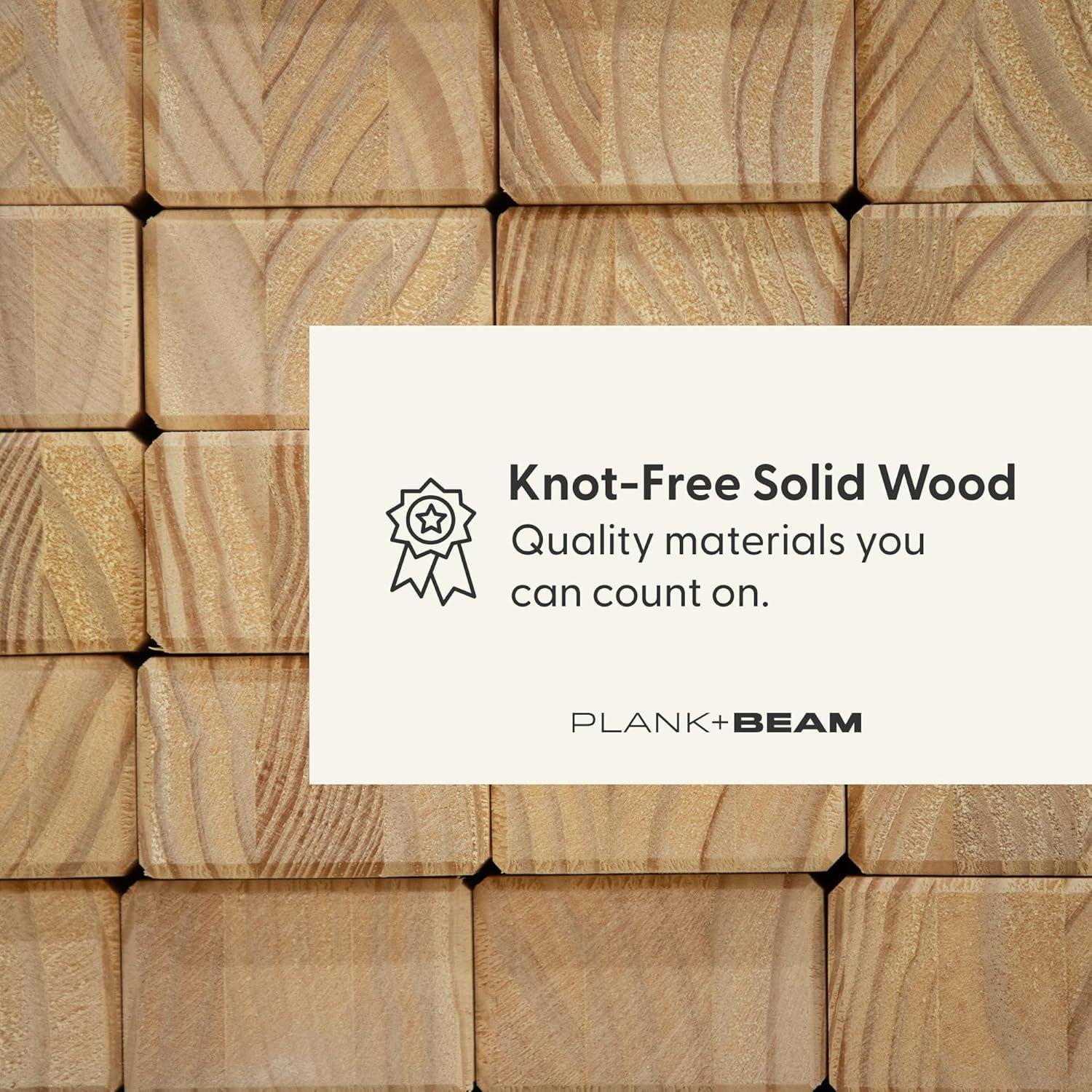 Plank+Beam 36” Solid Wood Console Table, Classic Farmhouse Style Sofa Table, Narrow Entryway Table for Hallway, Blonde