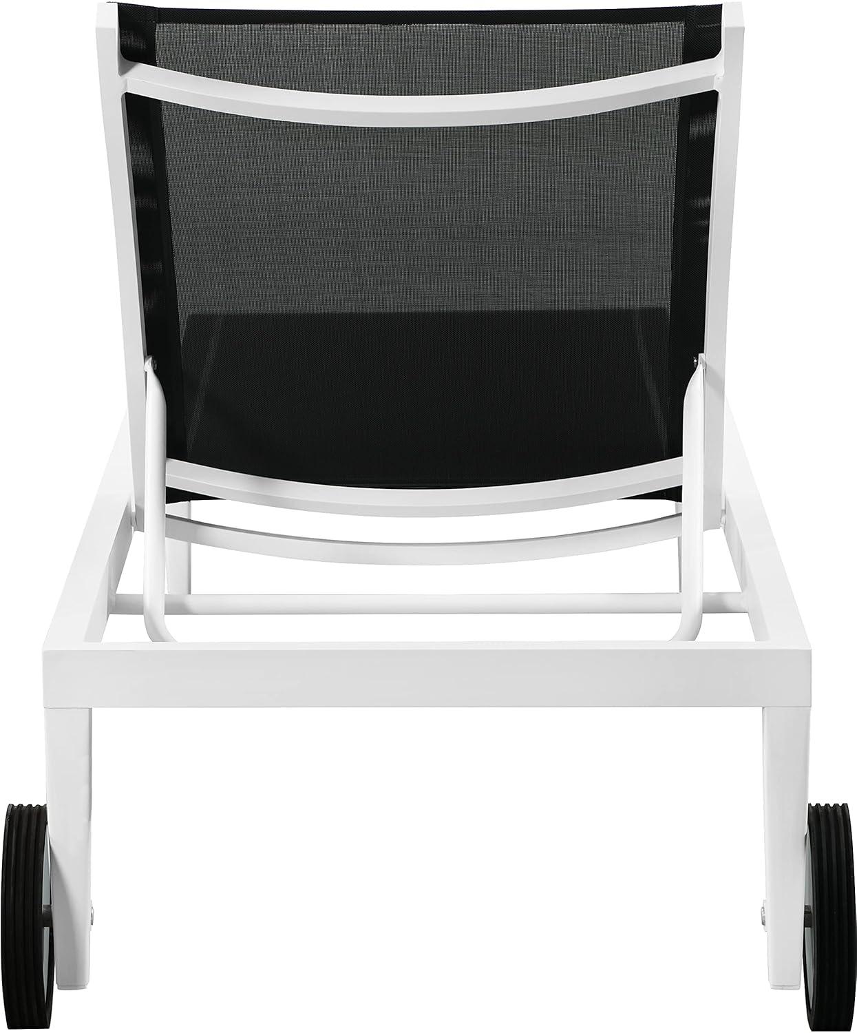 Velizar Mesh Waterproof Fabric Outdoor Patio Aluminum Mesh Chaise Lounge Chair