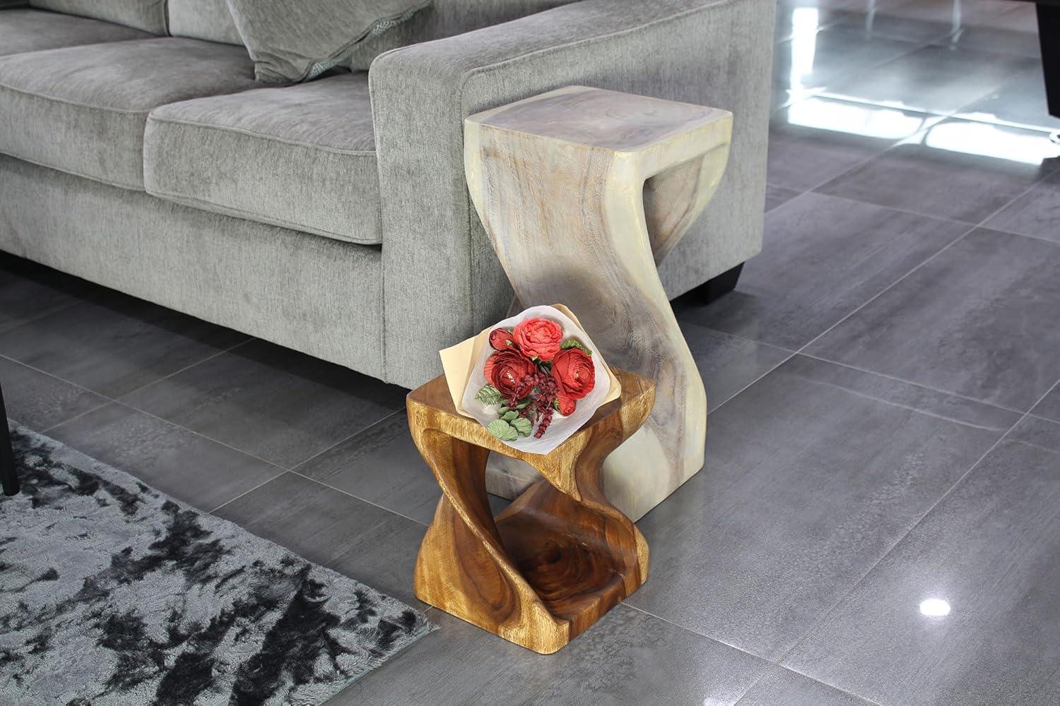 Haussmann ® Original Wood Twist Stool 10 X 10 X 16 In High Walnut Oil - 10" x 10" x 16"