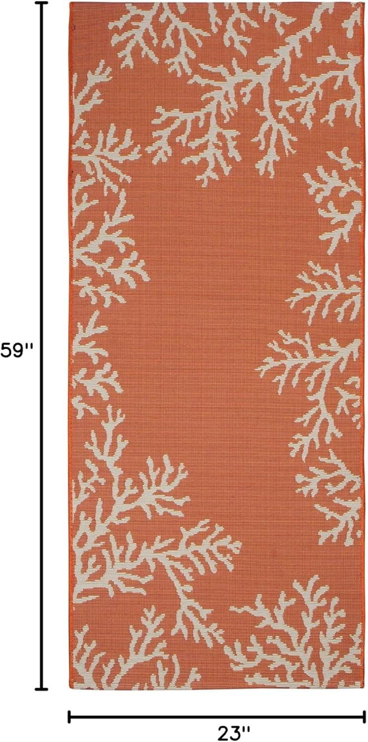 Liora Manne Esencia Coral Edge Indoor/Outdoor Mat Sunset 1'11" x 4'11"
