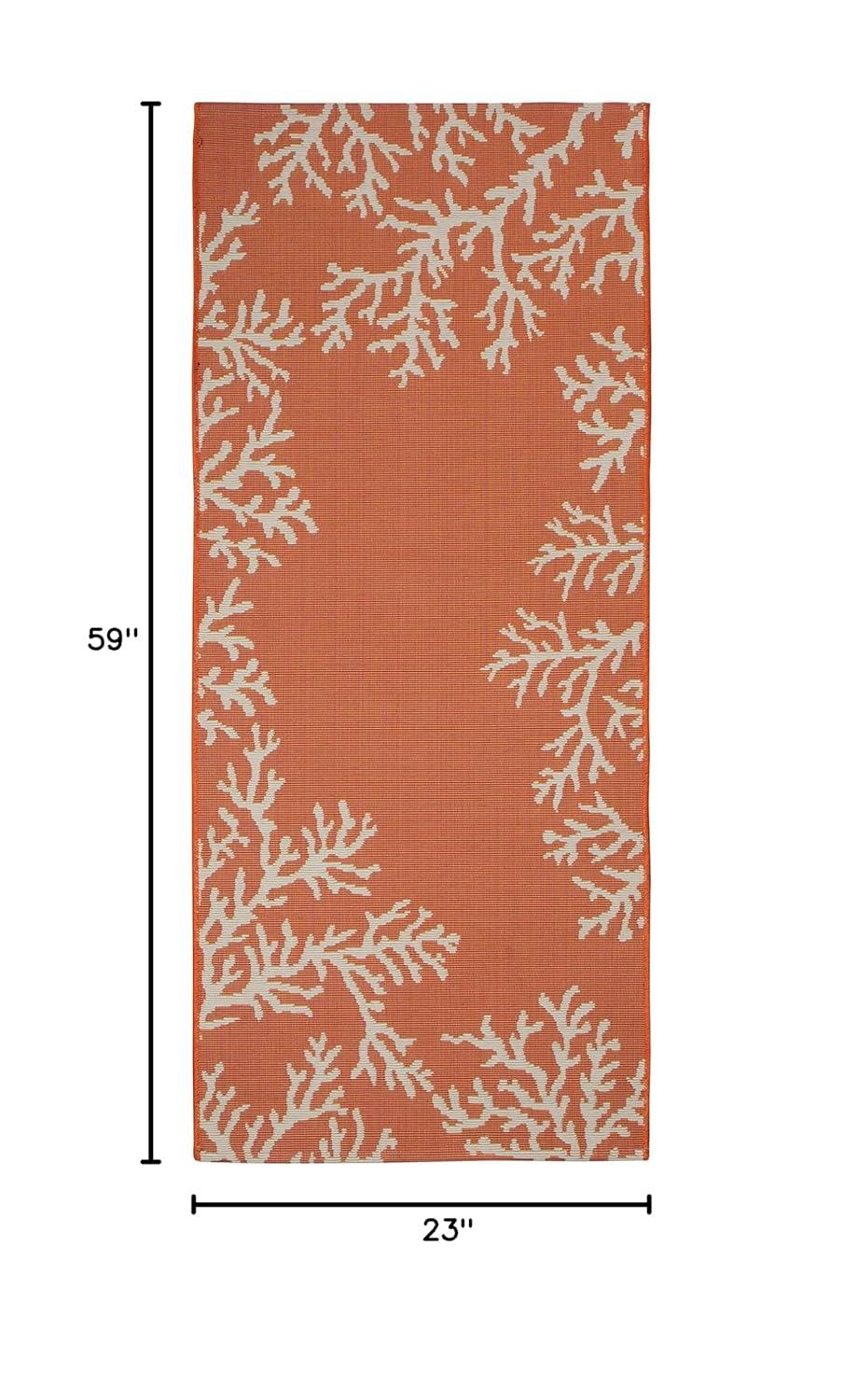 Liora Manne Esencia Coral Edge Indoor/Outdoor Mat Sunset 1'11" x 4'11"