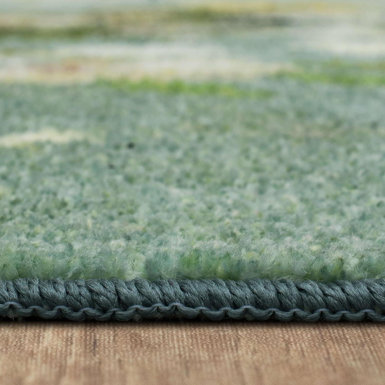 Mohawk Home Prismatic Merging Floral Multi Transitional Floral Precision Printed Area Rug, 8'x10', Green & Yellow