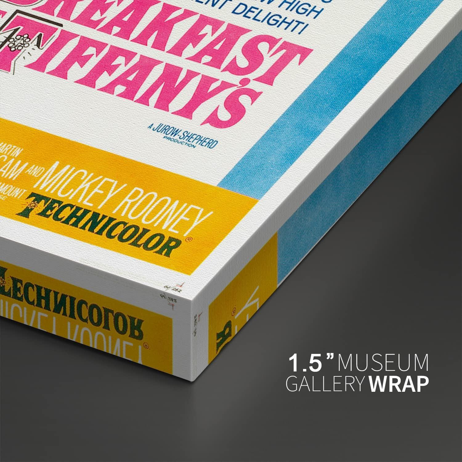 Canvas Print Wall Art - Vintage Audrey Hepburn Movie Poster Breakfast at Tiffany's - 12x18 inches