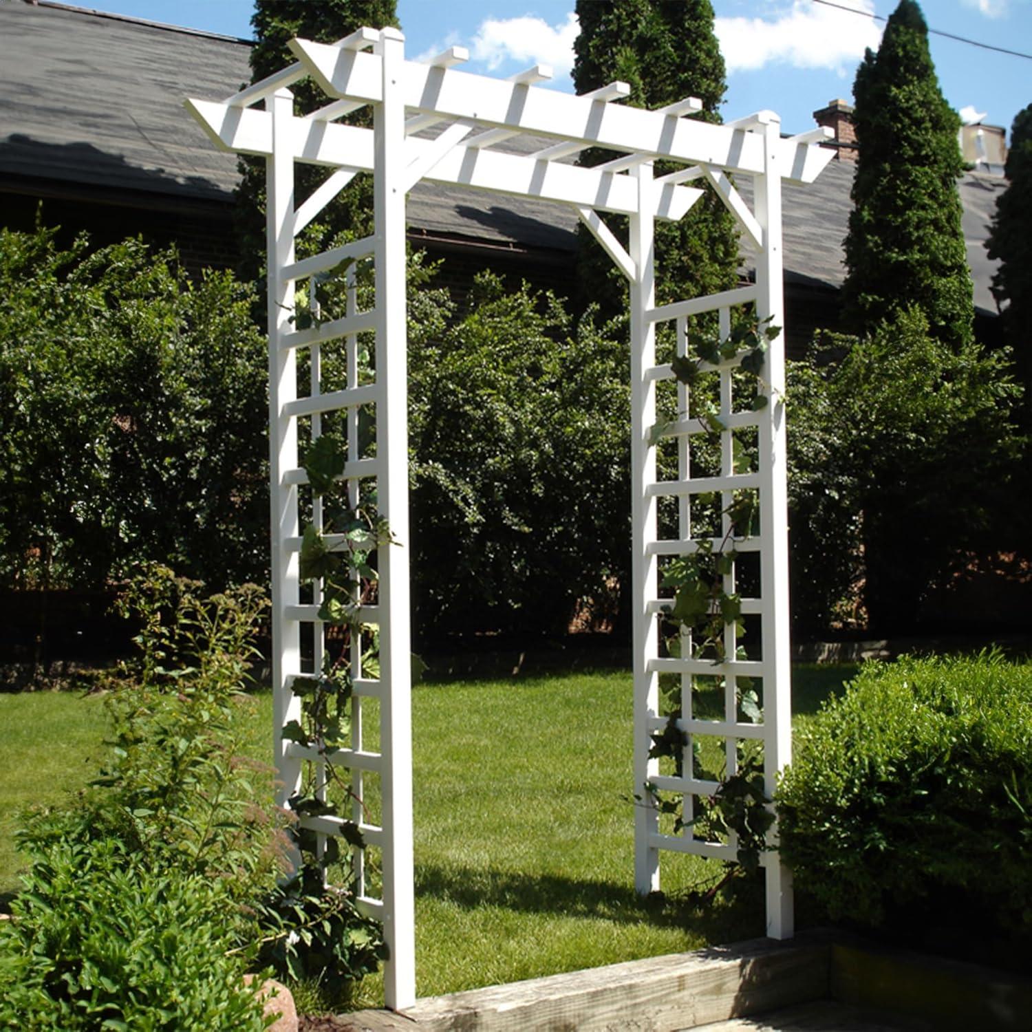 Dura-Trel Providence 28'' W x 64'' D Polyvinyl Chloride (PVC) Arbor in White