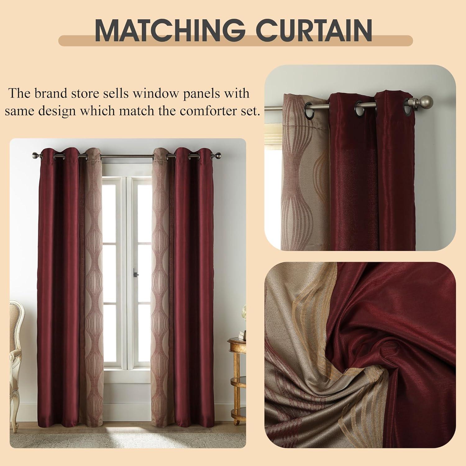 Nanshing America, Inc Kath 7 Piece Microfiber Modern & Contemporary Comforter Set