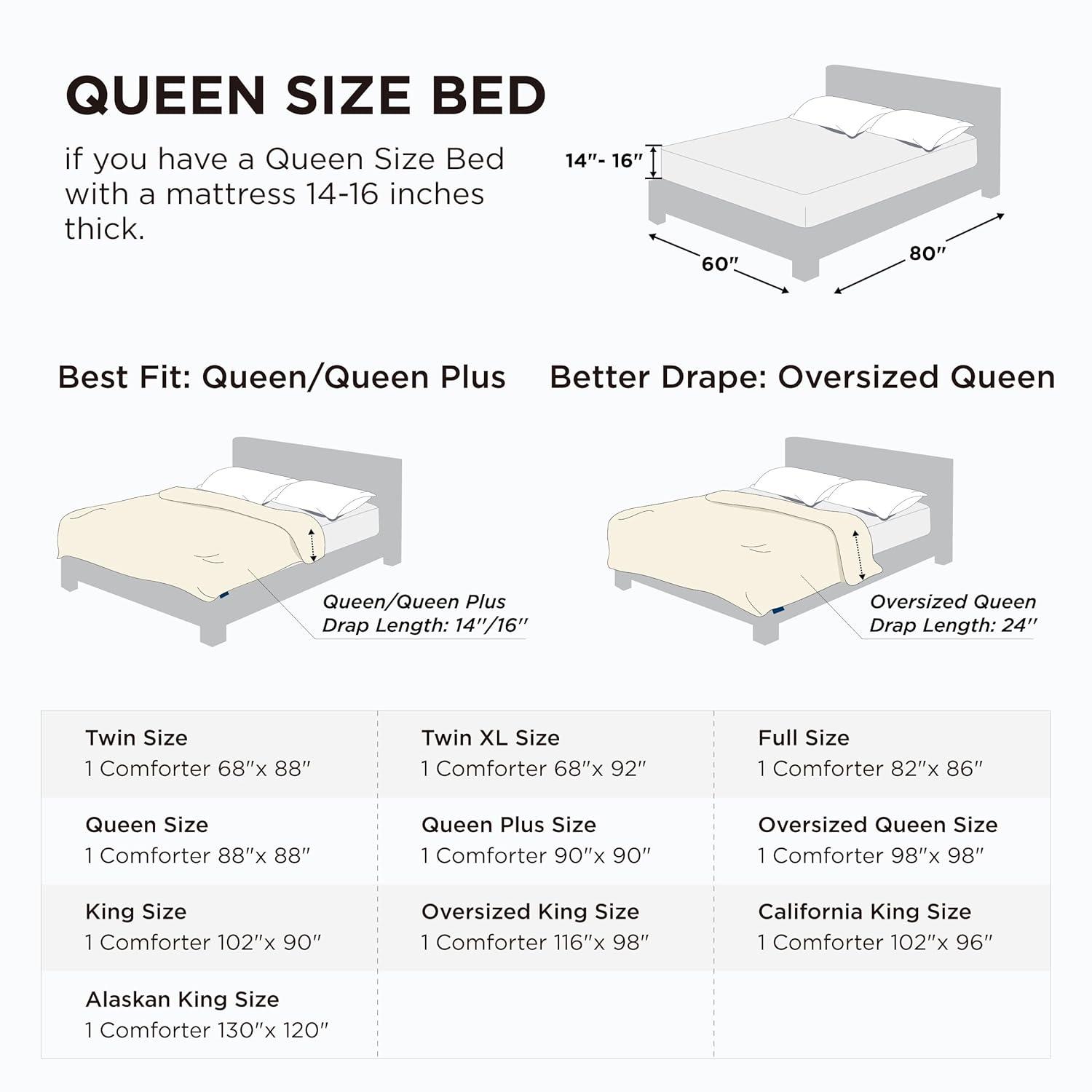 Bedsure Comforter Duvet Insert - Quilted Comforters Queen Size, All Season Duvet, GentleSoft Down Alternative Bedding, with 8 Tabs, Gifts for Women/Men, Black, Queen 88 x 88 Inches