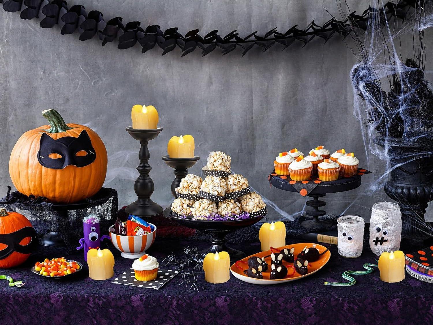 Candle Choice 6 Piece Flameless LED Votive Candles with Remote & Timer - Realistic Flickering Battery-operated Powered Electronic Tealight Candles 1.5”x1.5” Long Lasting Batteries Included 6-Pack