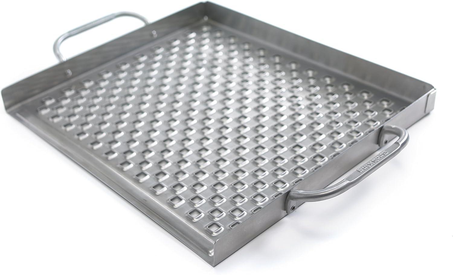 Stainless Steel Flat Grill Topper with Handles