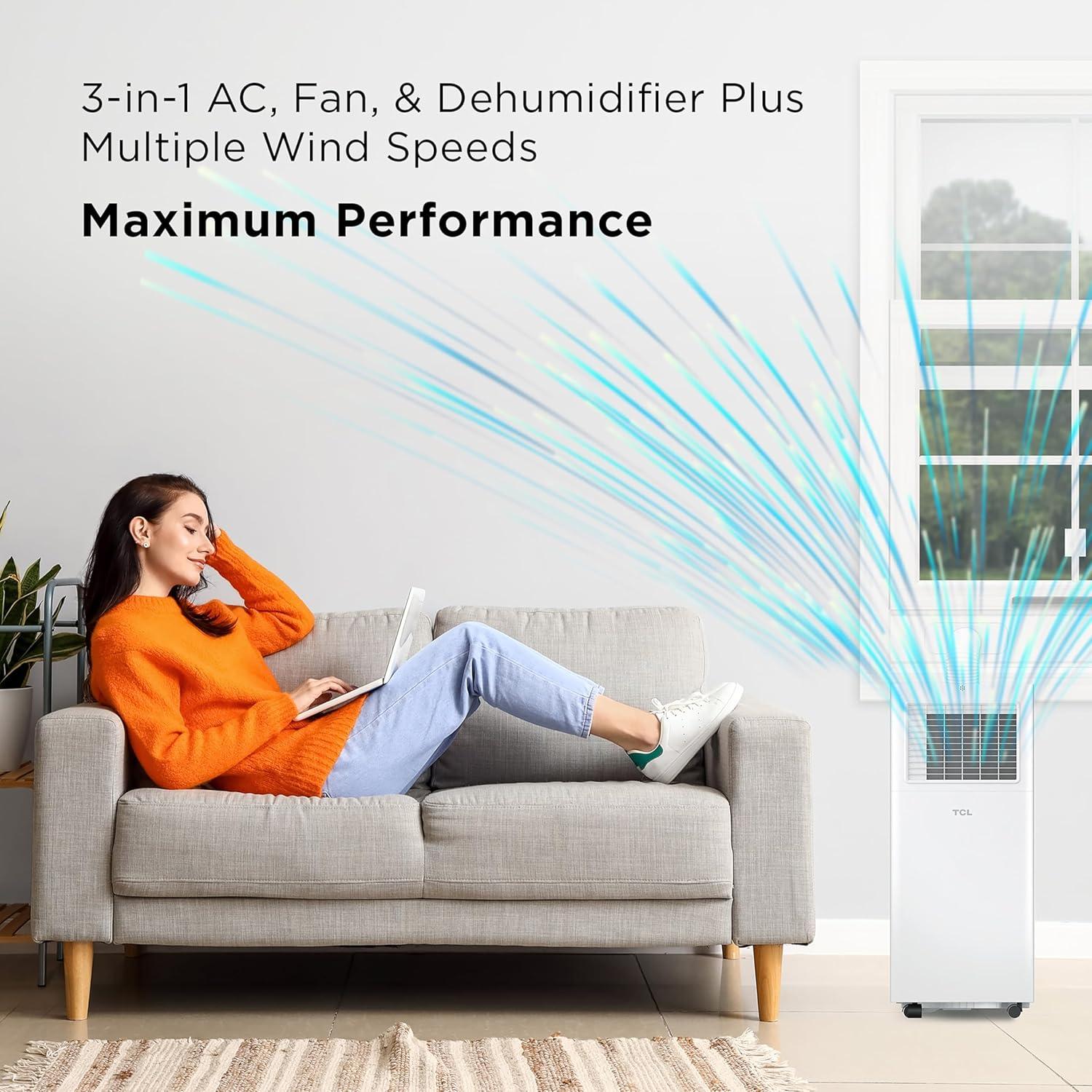 TCL TCL 5000 BTU Wi-Fi Connected Portable Air Conditioner with Remote Included